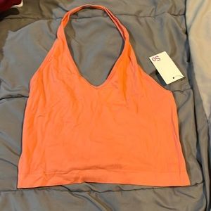 Coral halter top